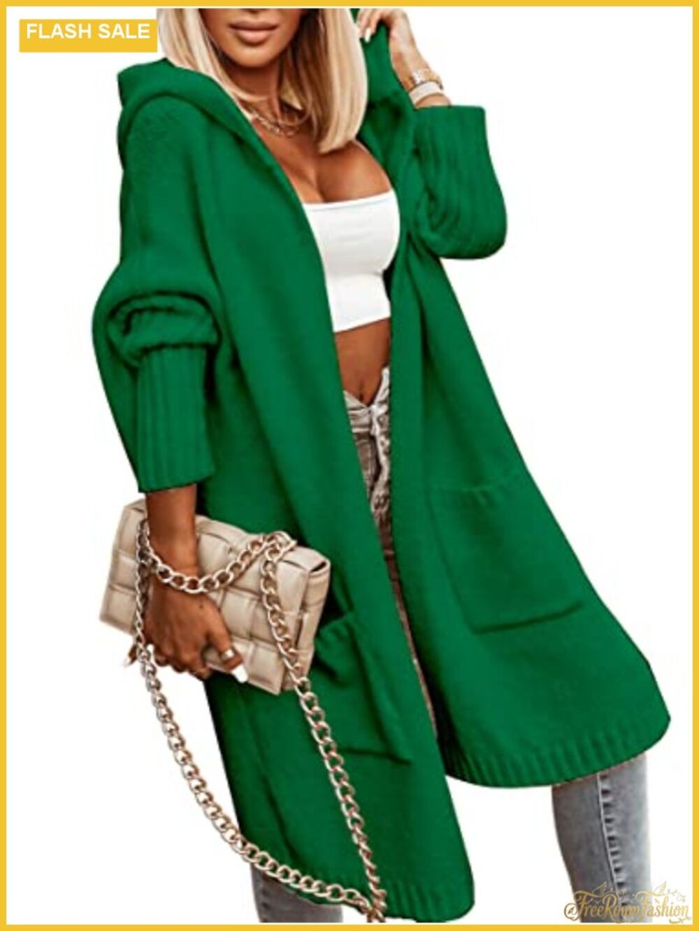 Womens Cable Knit Hooded Open Front Long Cardigan Sweater Coat